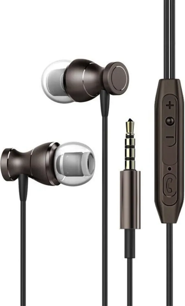 Cuffia Auricolare Magnetica con Microfono Universale Nero | Audio Hi-Fi