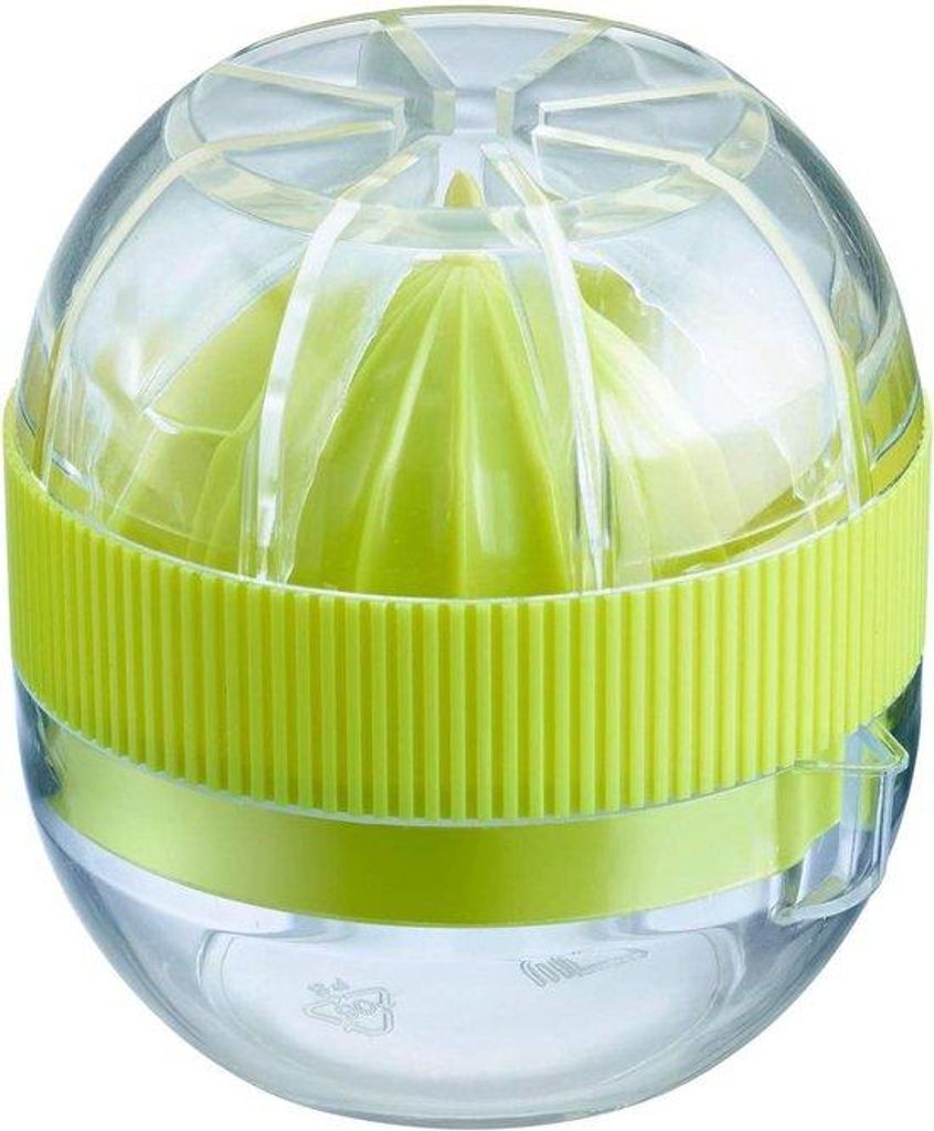 Kleine Zitruspresse 50ml grün durchsichtig automatisch