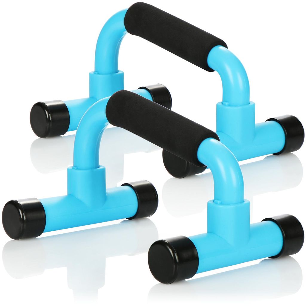 com-four 2x Liegestützgriffe - stabile Push-Up Bars mit Softgriff - rutschfeste Liegestützbügel für Krafttraining, Home-Workout und Fitnessü...