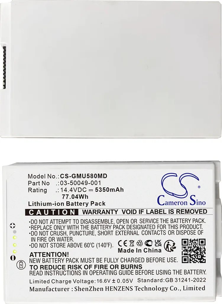 Batterie TECHTEK pour GE Versana Ultrasound, remplace 03-50049-001