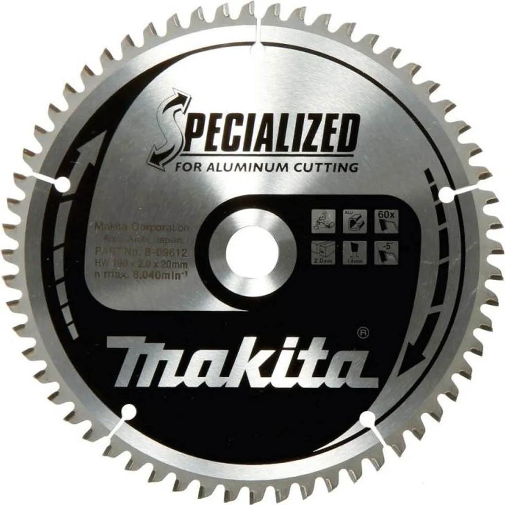 Lame Makita B-33283 190x20mm 60 dents fine épaisseur pour banc de scie