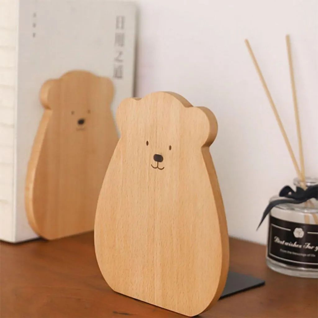 Support de rangement pour livres en hêtre naturel et métal robuste