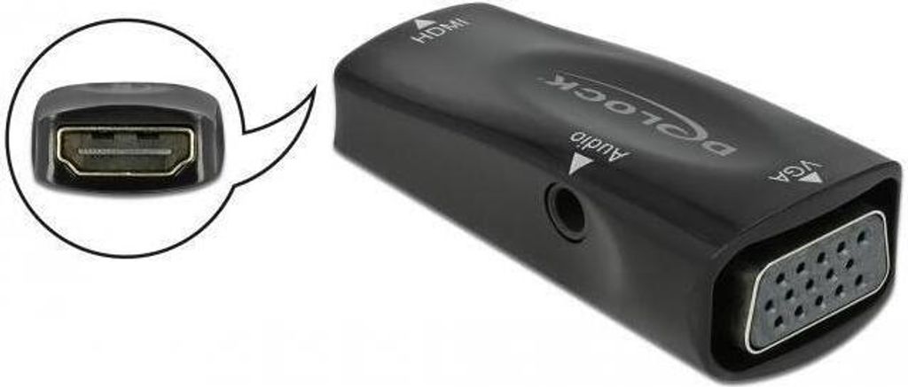 DELOCK Adapter HDMI-A Bu > VGA Bu 1080p mit Audio
