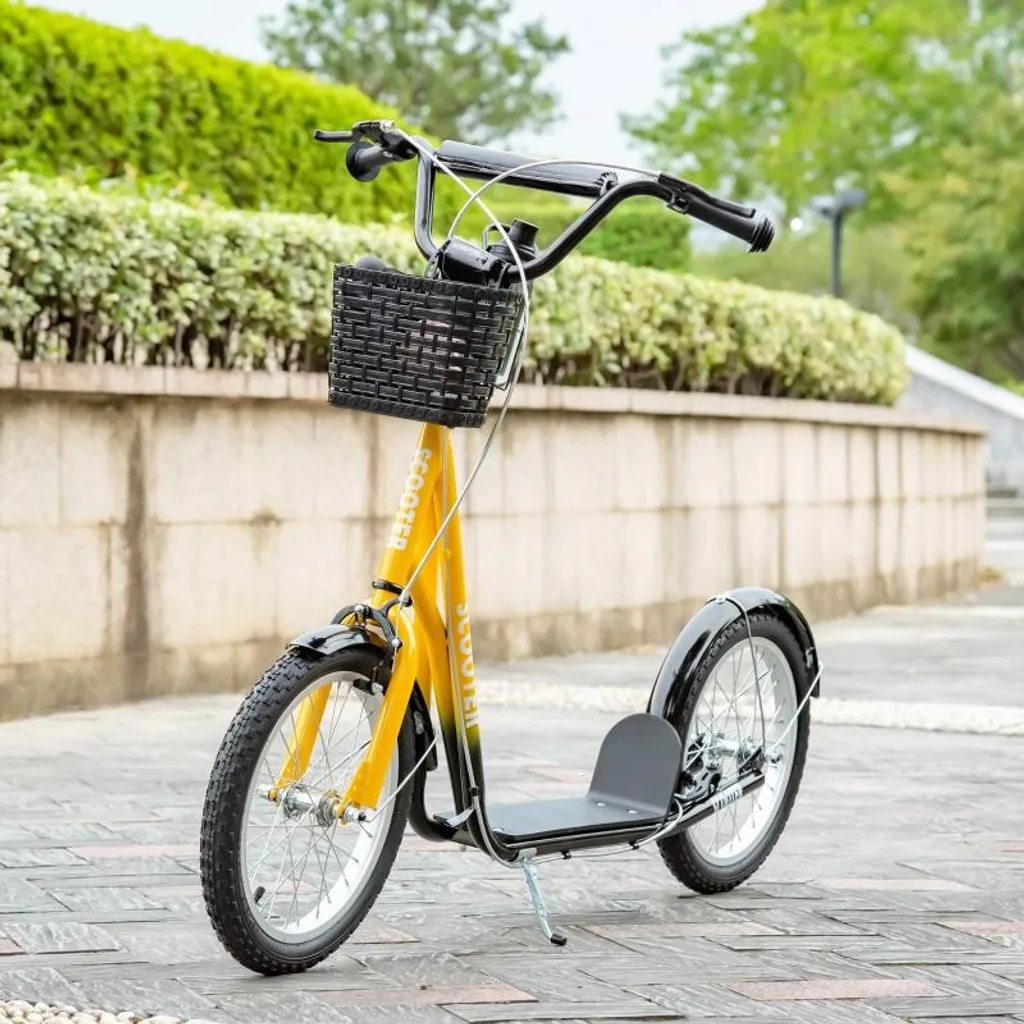 Trottinette réglable cadre acier antidérapant et pneus gomme - Série Pro