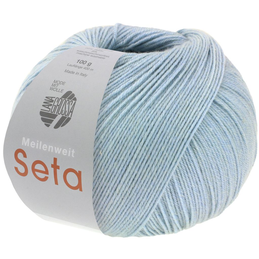 Lana Grossa Meilenweit 100 Seta 022 Hellblau 100g Produktbild 