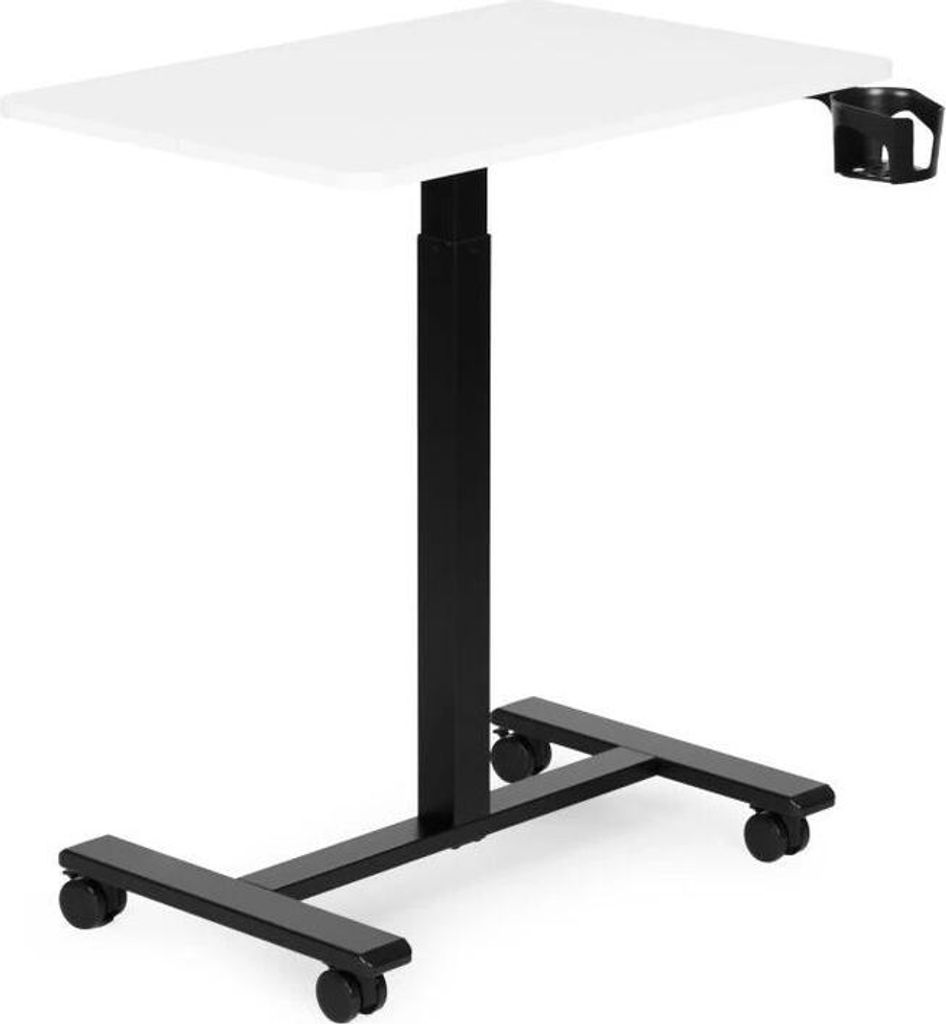 Mobiler Laptop Tisch höhenverstellbar 71,5–112 cm | Rollbarer Schreibtisch 70x48 cm | ModernHome