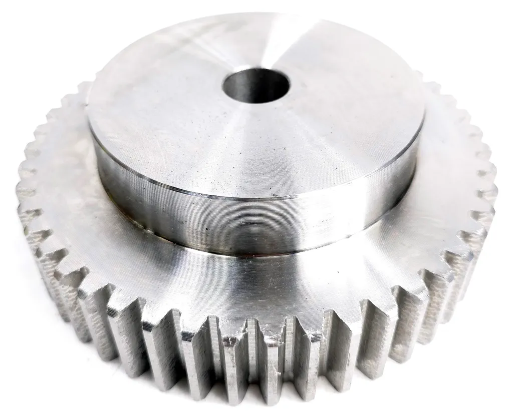 Pignon module 3 Z=48 robuste Ozdowski avec moyeu en acier trempé pour moteur