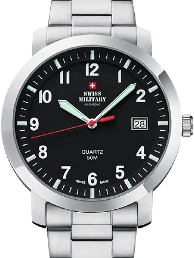 Swiss Military SM34083.07 Montre Homme 40mm Acier Inoxydable Argenté