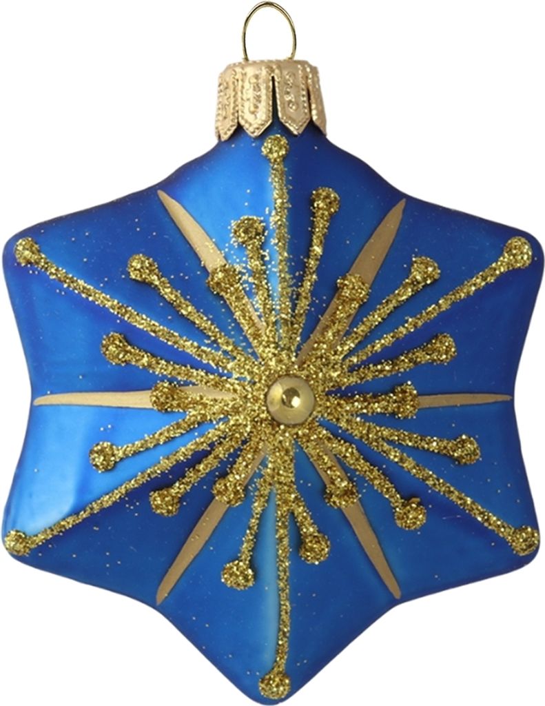 Blauer Stern mit goldenen Streuseln