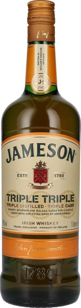 Jameson Triple Distilled & Triple Cask Irish Whiskey 40% Image du produit 