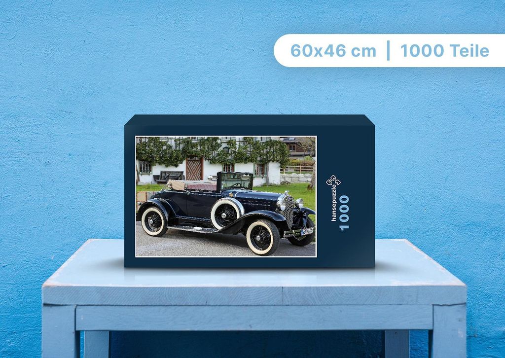 hansepuzzle 109995 - Oldtimer Puzzle, 1000 Teile, Fortbewegung, 60,0 x 46,0cm mit hochwertiger Aufbewahrung, Kartonbox & Beutel