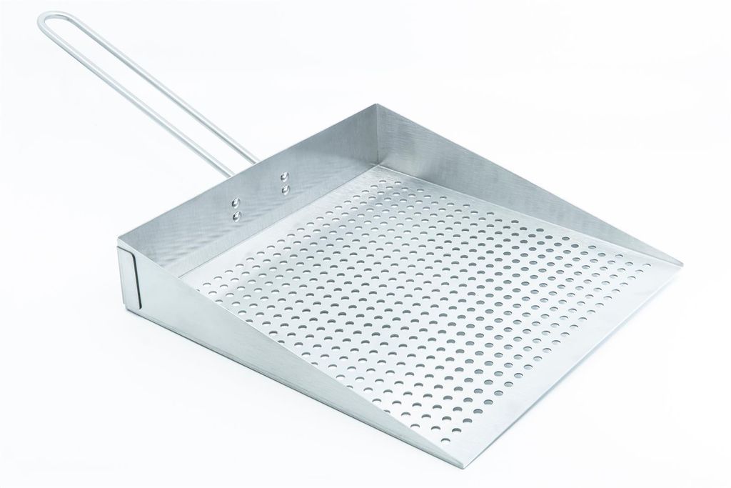 Hecht International 204270119-HE Edelstahl Grillplatte mit abnehmbarem Griff
