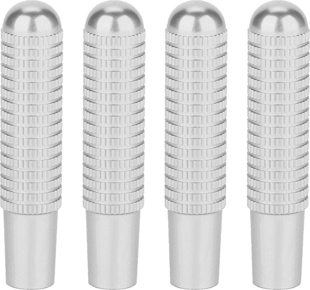 4pcs 9,5 mm Aluminiumlegierung Auto Innernentür Schloss Stiftknopf Abdeckung für Mercedes Benz (Silber)
