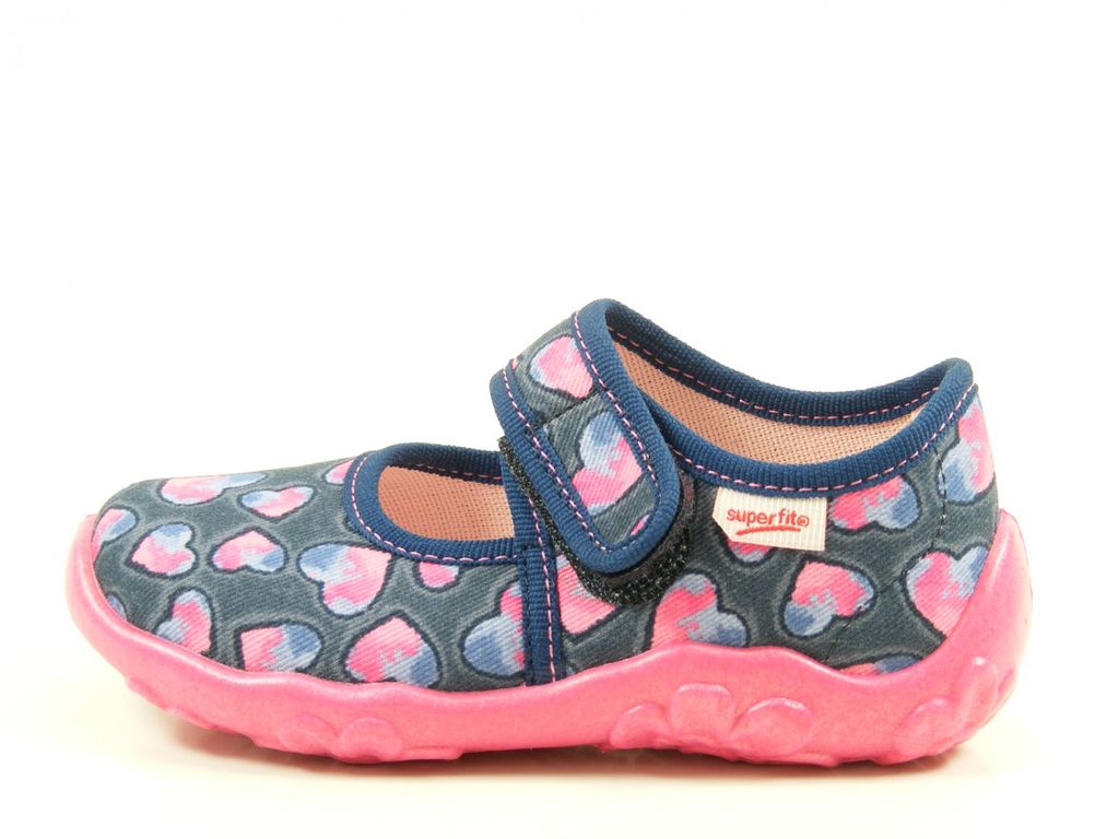 Superfit 1-00283-88 Bonny Kinder Hausschuhe Mädchen Ballerinas Weite Mittel IV, Größe:34, Farbe:Blau