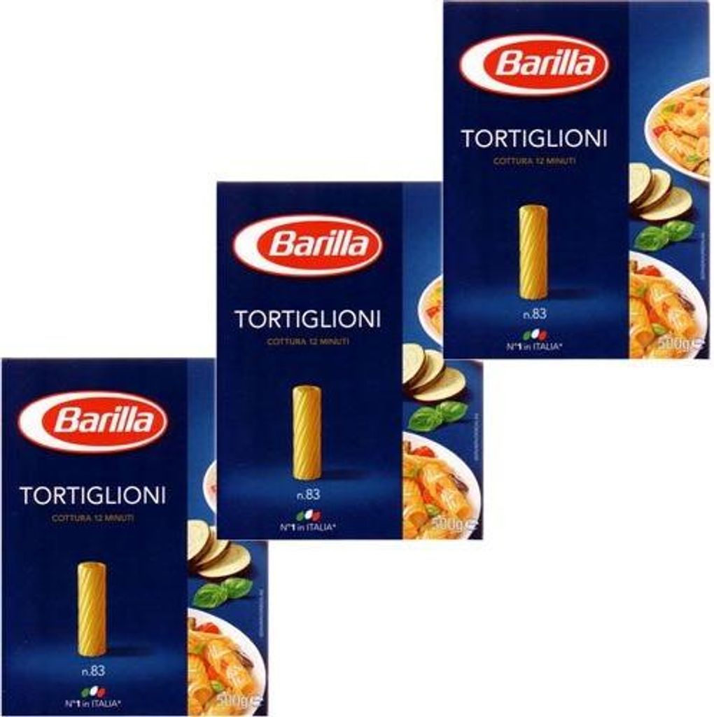 3x Barilla Nudeln 'Tortiglioni' n.83, 500 g