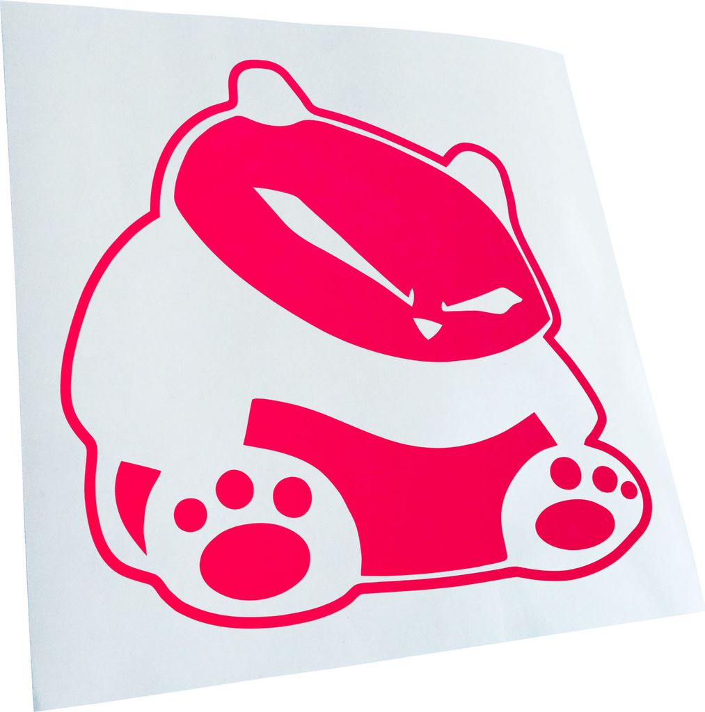 Kiwistar - Autoaufkleber - fieser Panda Heckscheibenaufkleber - Aufkleber für Auto Kfz Fahrrad, LKW, Truck Mofa