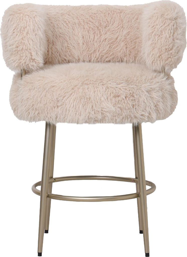 PTMD - Barhocker Hair - Beige - 67x64x94cm Produktbild 
