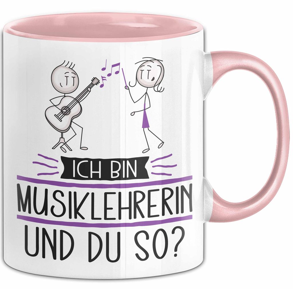 Musiklehrerin Tasse Geschenk Ich Bin Musiklehrerin Und Du So Geschenkidee Lustiger Spruch Becher (Rosa)