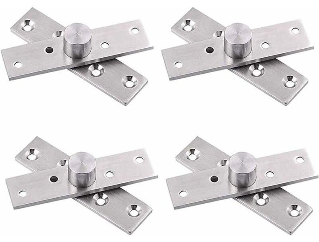Cerniera a bileco per porta con rotazione nascosta a 360 gradi 4 PCS Cerniera a perno per no porta Cerniera in acciaio inossidabile ispessita Cerni...