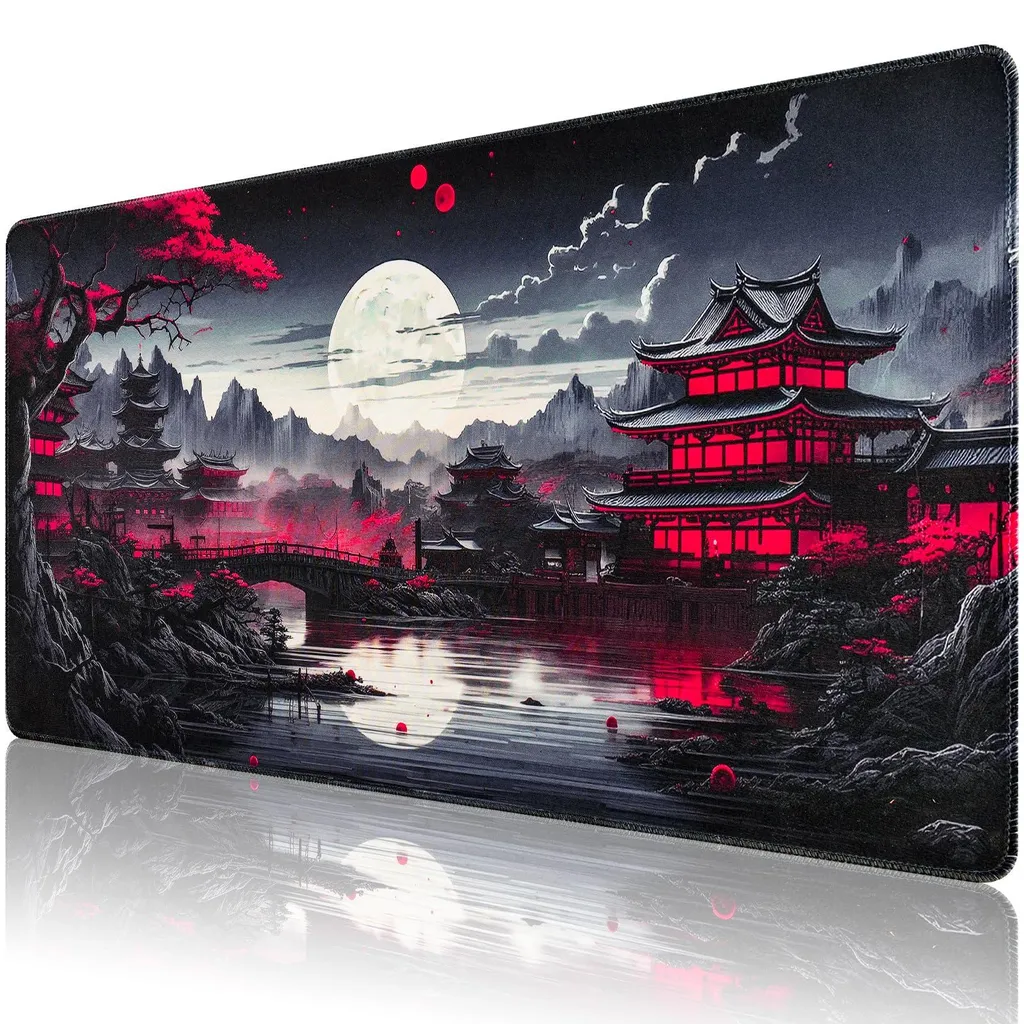 Tapis de souris gaming XXL tapis de souris clavier et souris bureau gris