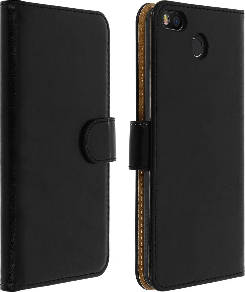 Schwarze Fairphone 3 Klapphülle mit Kartenfächer und Magnetverschluss