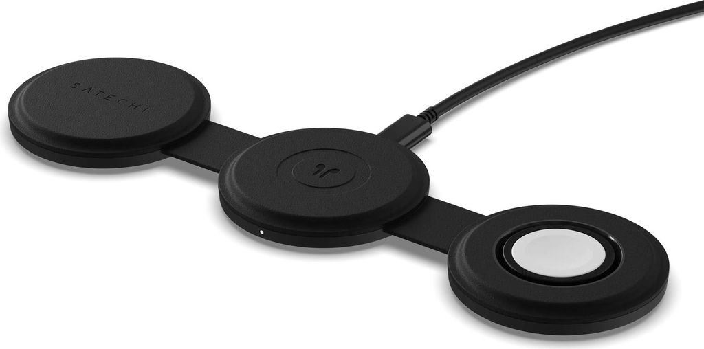 Satechi, Faltbares 3-in-1 Qi2 15W Wireless-Ladegerät OnTheGo, Schwarz