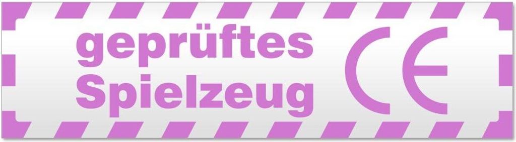 Kiwistar - Autoaufkleber - Flieder - 20 x 5,3 cm - es Spielzeug gestreift - Hinweis Aufkleber Sticker für Auto, Kfz, Fahrrad, PKW, LKW
