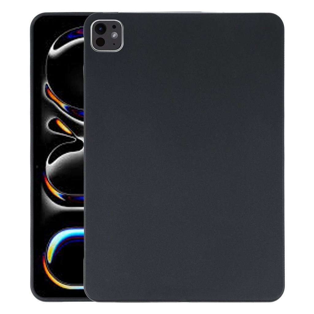 Für Apple iPad Pro 13 2024 Schwarz Tablet Tasche Hülle TPU Silikon Cover Case