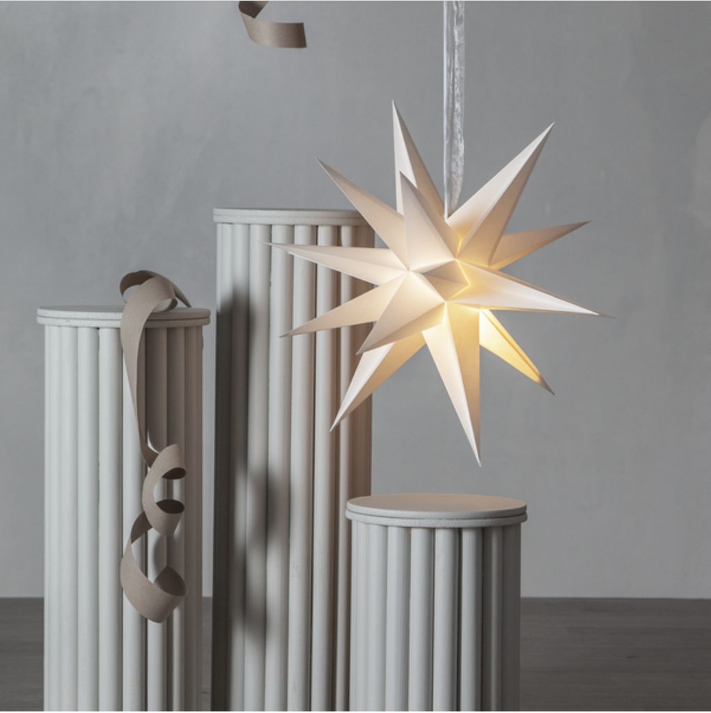 Gwiazda wisząca biała 3D DECEMBER  55 cm Zdjęcie produktu 