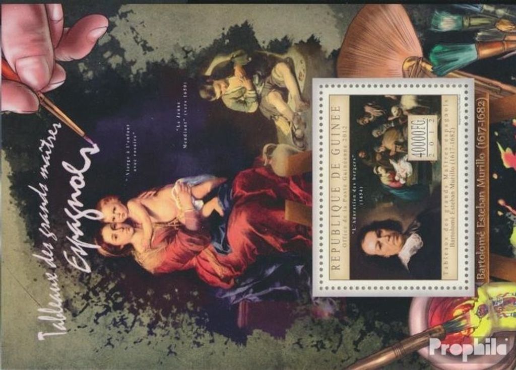 Briefmarken Guinea 2012 Mi Block 2195 (kompl. Ausgabe) postfrisch Bartolome Esteban Murillo