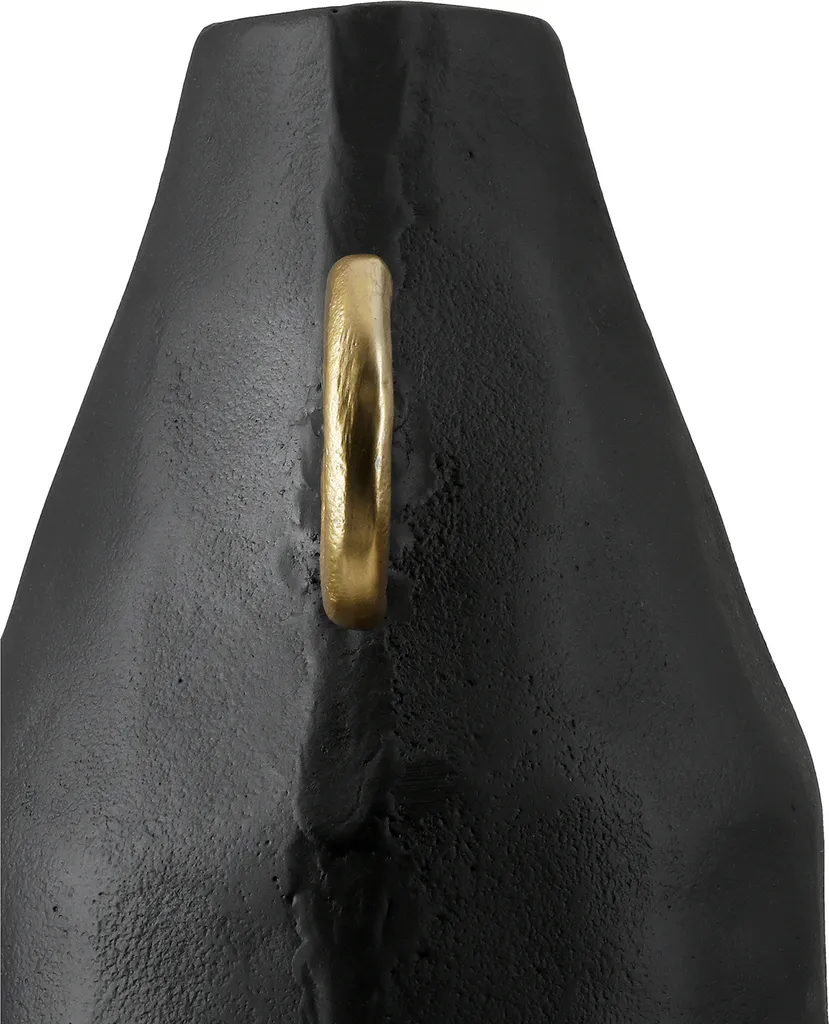 Vase soliflore moderne en métal noir, objet déco design Dora 24cm - 5