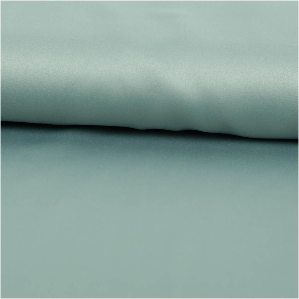 Royal Micro Satin Stoff Meterware dunkles Mintgrün 1,40 m breit
