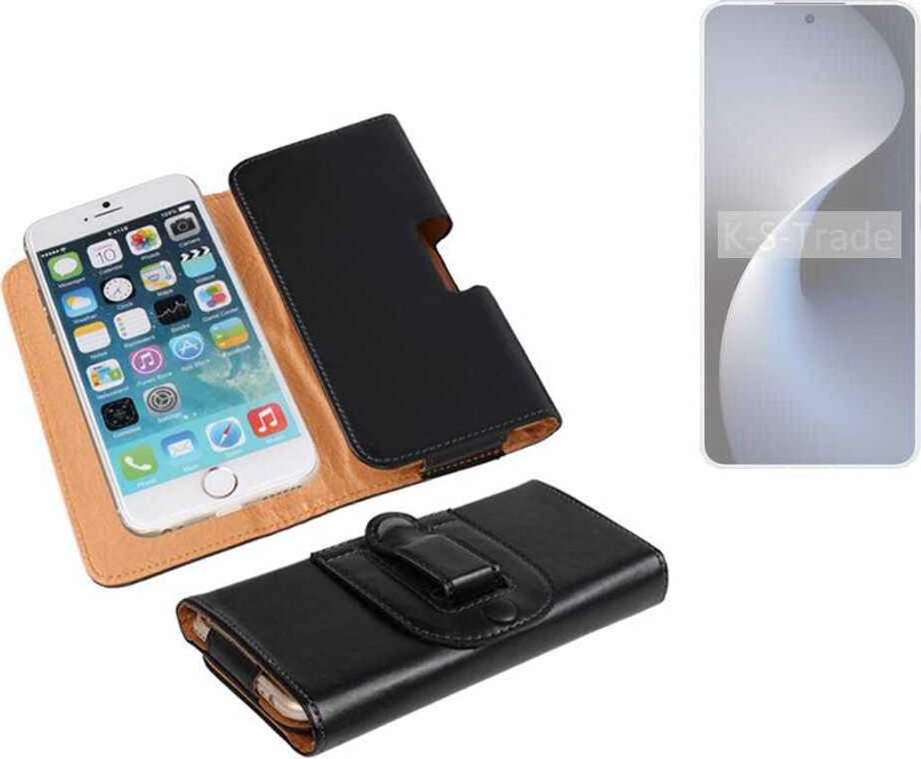 K-S-Trade Schützhülle Handyhülle kompatibel mit Meizu 21 Note Holster Gürtel Tasche Schutzhülle Handy-Tasche Smartphone Case Seitentasche schwarz