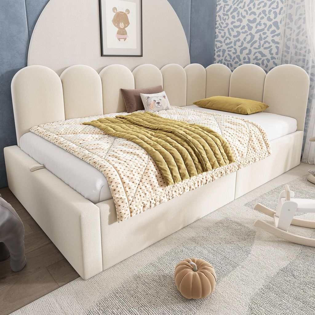 OKWISH Lit Banquette Coffre 90x190 cm - Avec Rangement Image du produit 