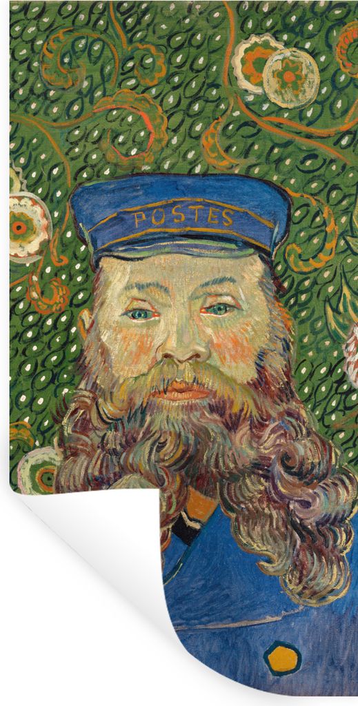 MuchoWow Wandtattoo Wandsticker Wandaufkleber Porträt des Postboten Joseph Roulin - Vincent van Gogh 80x160 cm Selbstklebend und Repositionierba...