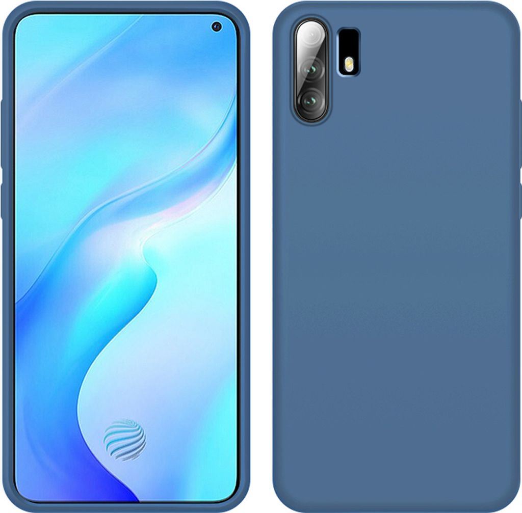 VIVO X30 Hülle, LaimTop Slim Flüssig Silikon Soft Gel Gummi Stoßfest Kratzfest Schutzhülle für VIVO X30 Blau