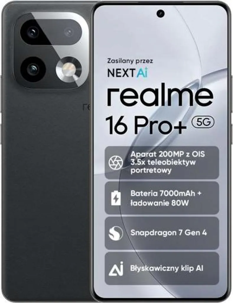 Smartphone Realme 16 Pro Plus 5G 256GB Gris Mobile Android Performant Pro
