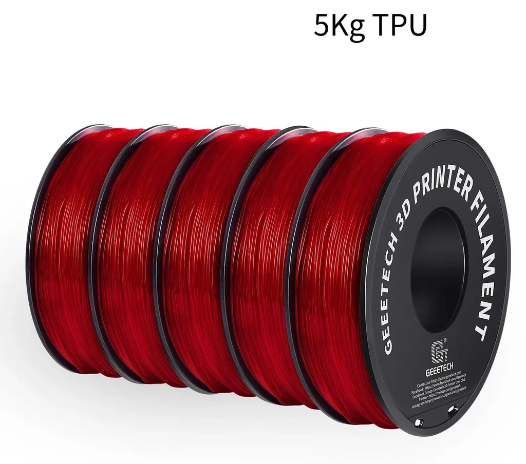 Filament TPU 1,75mm Rouge : Fini les Impressions 3D Cassantes et Fragiles