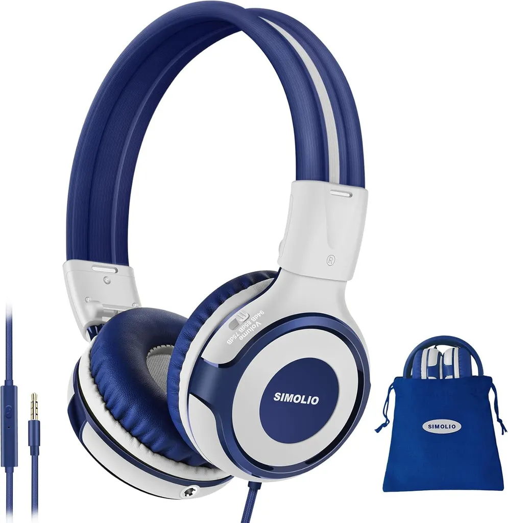 Cuffie Cablate per Scuola e Viaggio con Microfono e Condivisione Audio