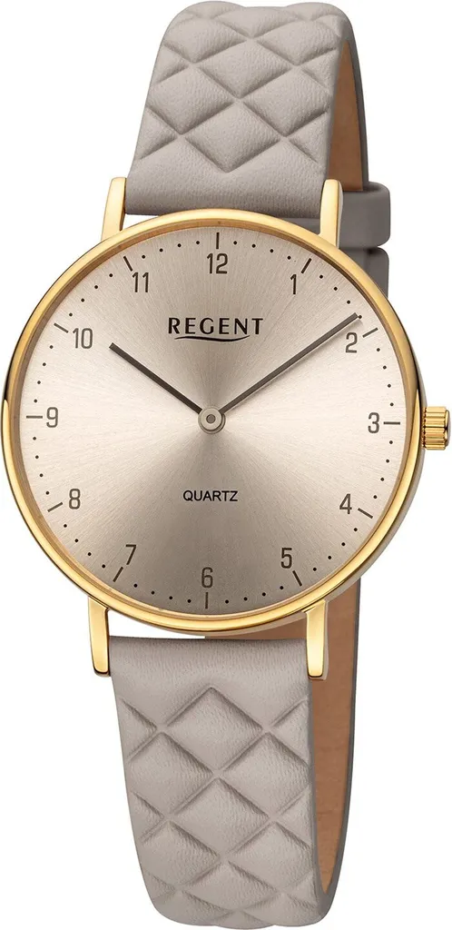 Montre femme Regent BA-855 quartz gris or - Fiabilité et lecture facile