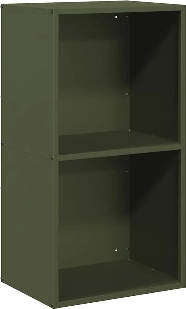 Portalegna di Design vidaXL Verde Oliva 40x30x75 cm Acciaio