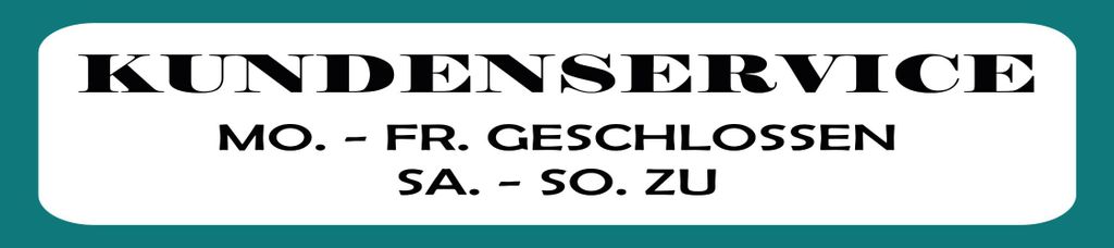 vianmo Blechschild 10x46 cm Kundenservice Geschlossen und zu