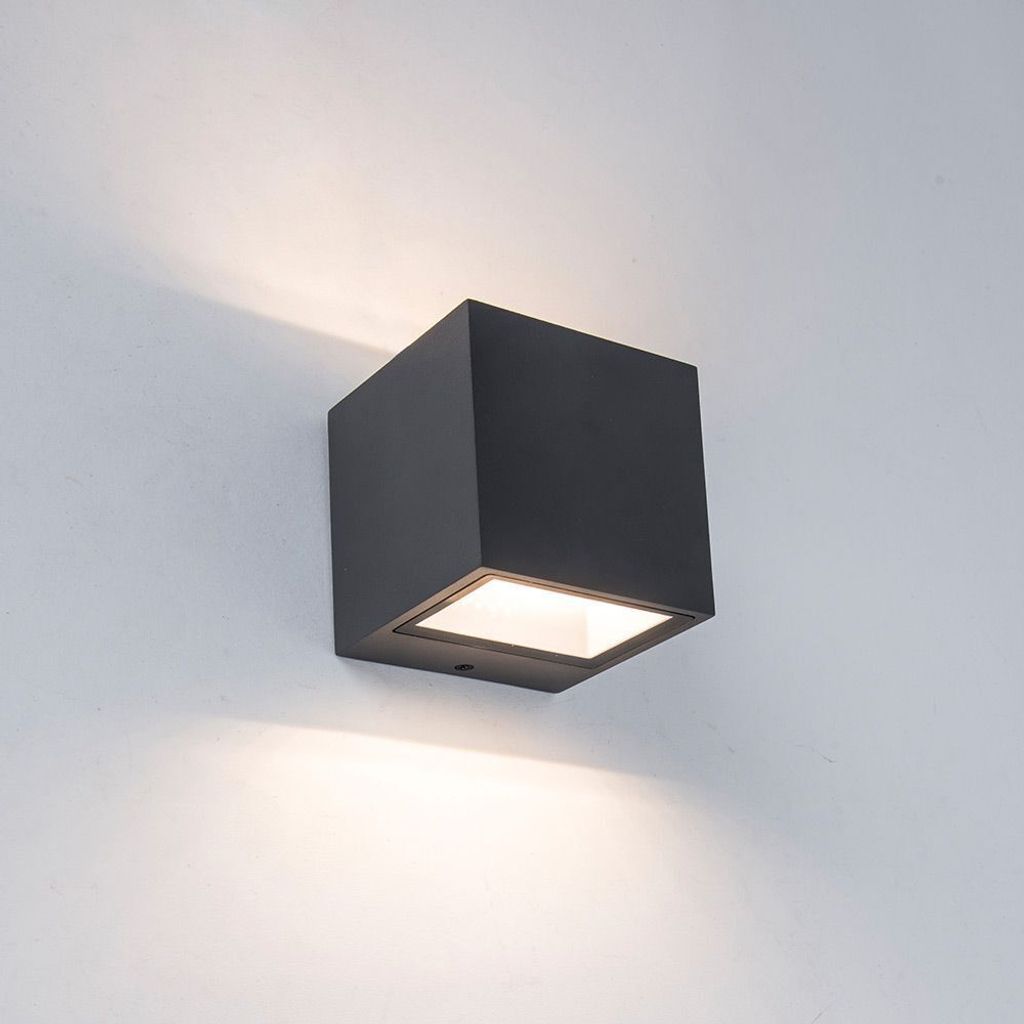 Lutec LED Außenwandleuchte Gemini anthrazit Up- & Downlight Produktbild 5