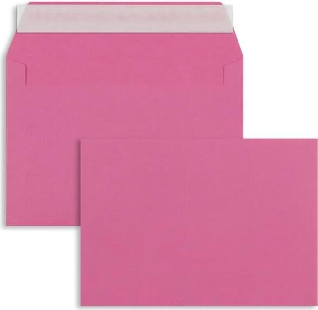Briefumschläge C6 100g/qm haftklebend VE=100 Stück eosinrot