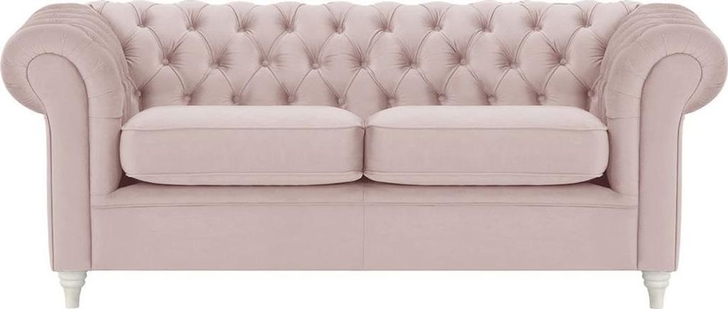 Dreisitzer-Sofa Chesterfield-Velluto 14-white