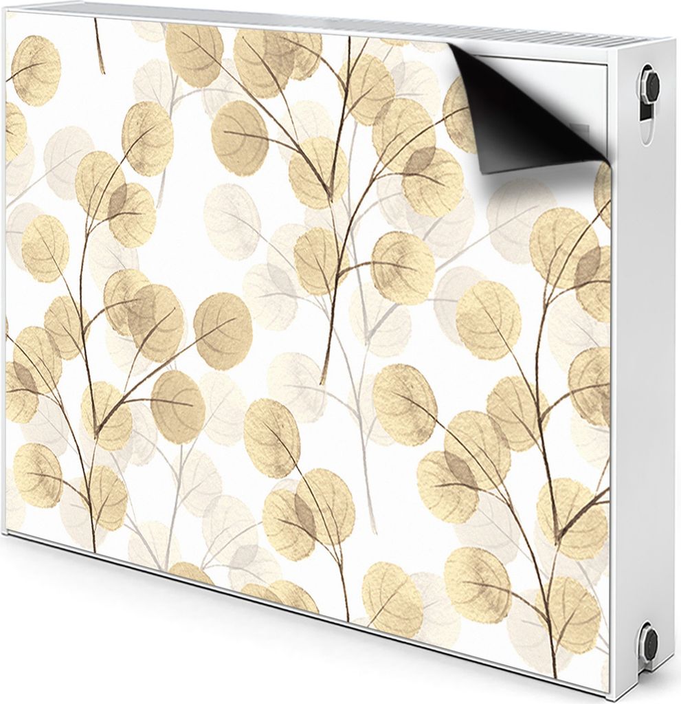 Magnet Heizkörperabdeckung Heizkörperverkleidung Verkleidung Abdeckung 80x60 cm - Zweige, mit Blättern