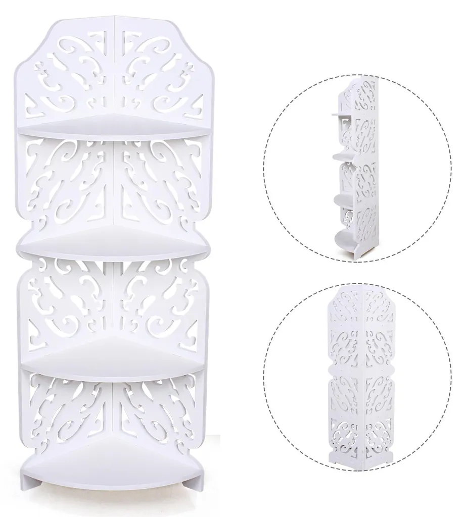 Serviteur de douche d'angle blanc durable - Étagère murale sanitaire - 3