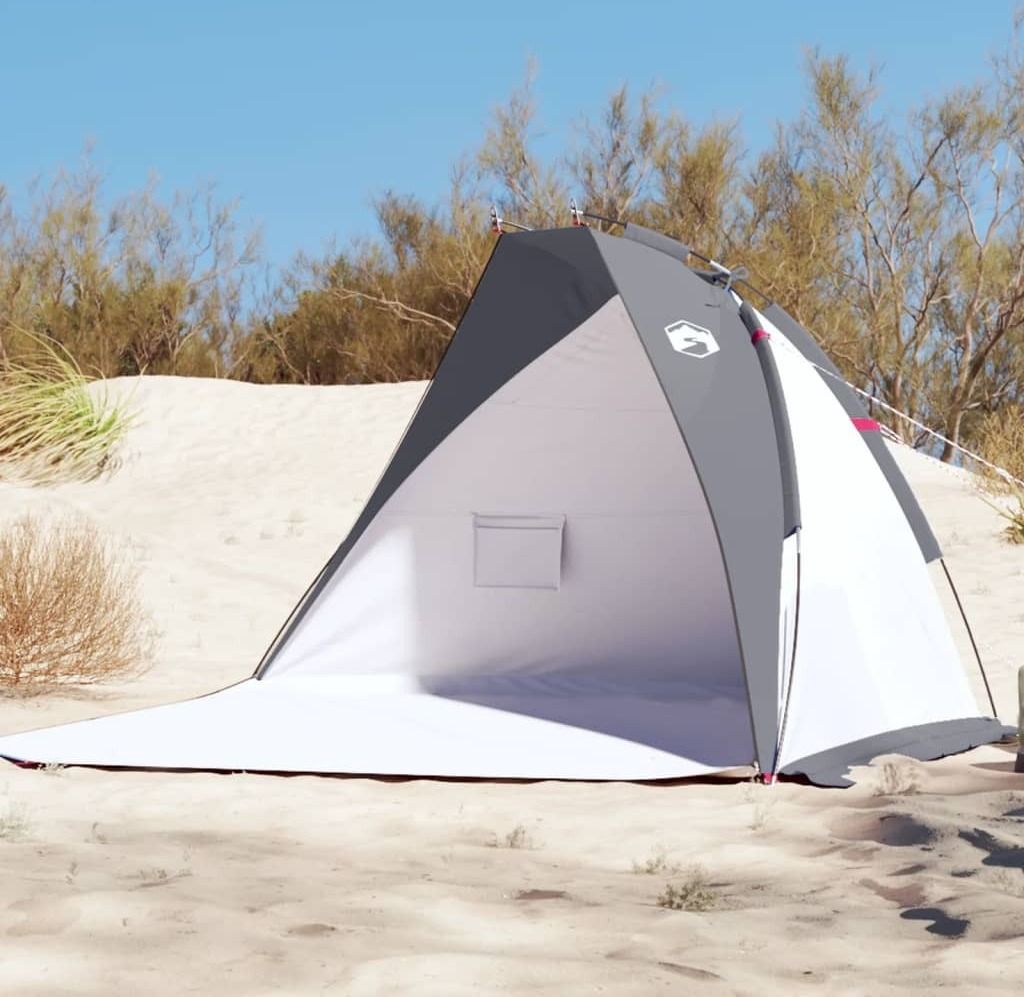 Strandzelt Grau 268x223x125 cm 185T Taft - Campingzelte Produktbild 