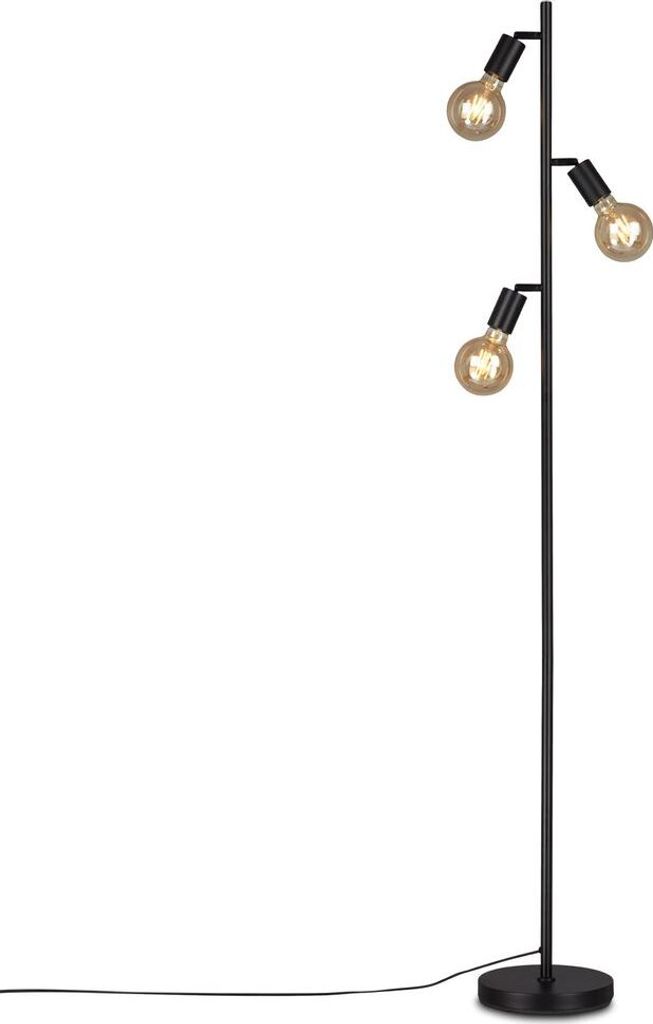 Stehleuchte Ø 22 cm 3 exkl E27 10W schwarz Produktbild 