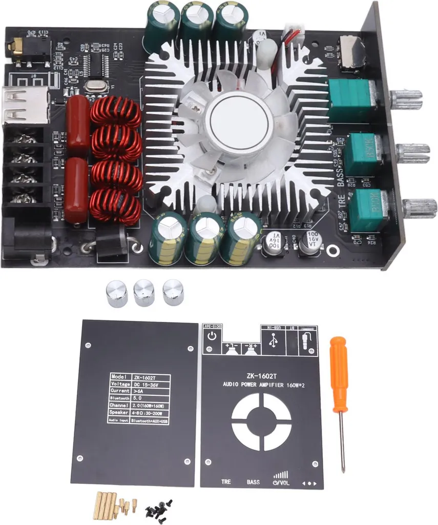 Module amplificateur audio Bluetooth HD 2x160W DC15-36V